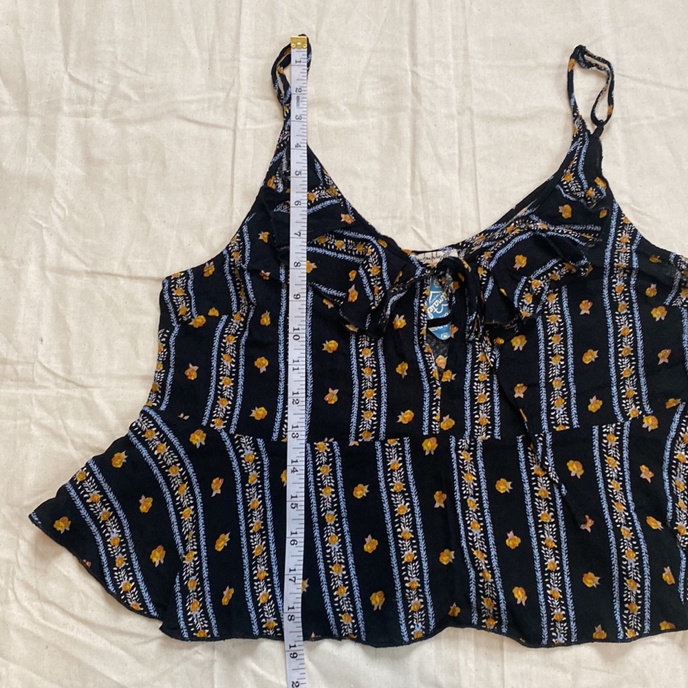 Free People Love to Love Black Floral Cami - Picture 8 of 12